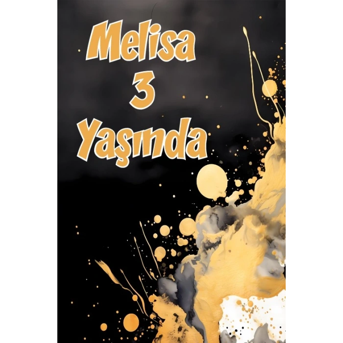 Sarı ve Siyah Boyalar Temalı Doğum Günü Afişi 50X70 cm