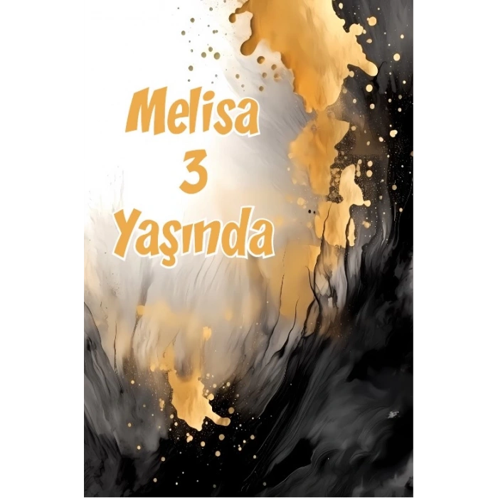 Sarı ve Siyah Boyalar Temalı Doğum Günü Afişi -2 50X70 cm