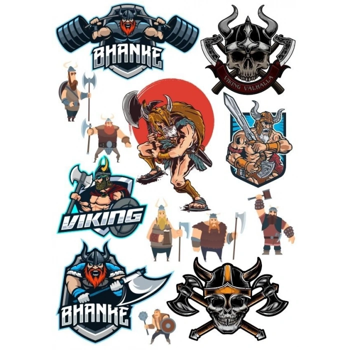 Savaşçı Sticker Set 13 Parça Telefon, Tablet, Defter, Laptop Sticker