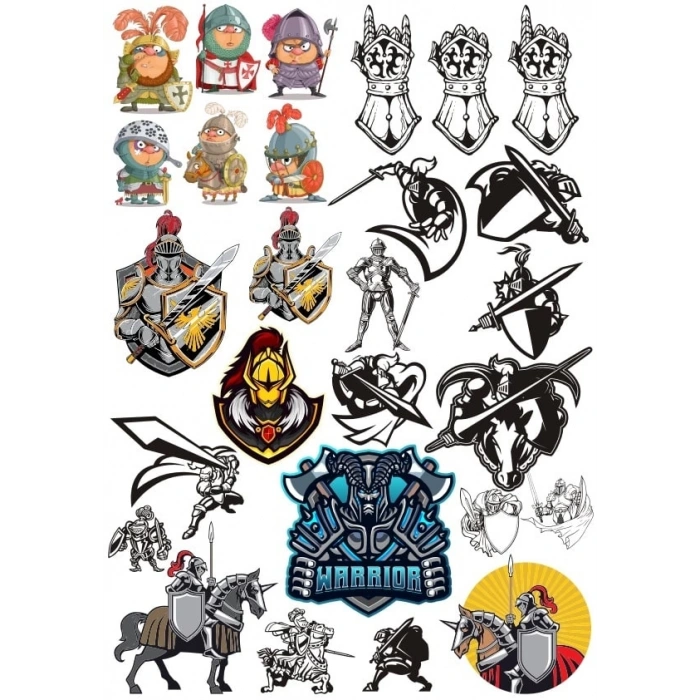 Savaşçı Sticker Set 8 23 Parça Telefon, Tablet, Defter, Laptop Sticker