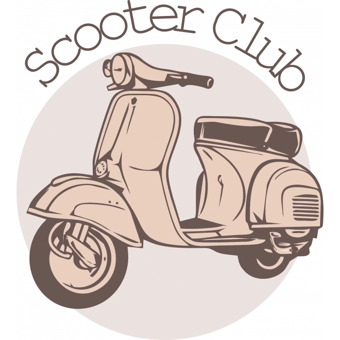 Scooter Club Sticker 10x10 cmRenkli Sticker