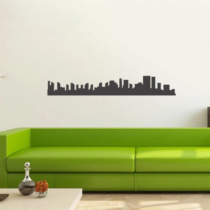 Şehir  Silüet Sticker 120x20 Cm