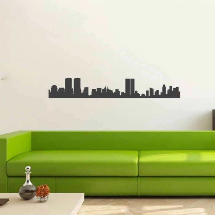 Şehir Silüet Sticker 120x20 Cm