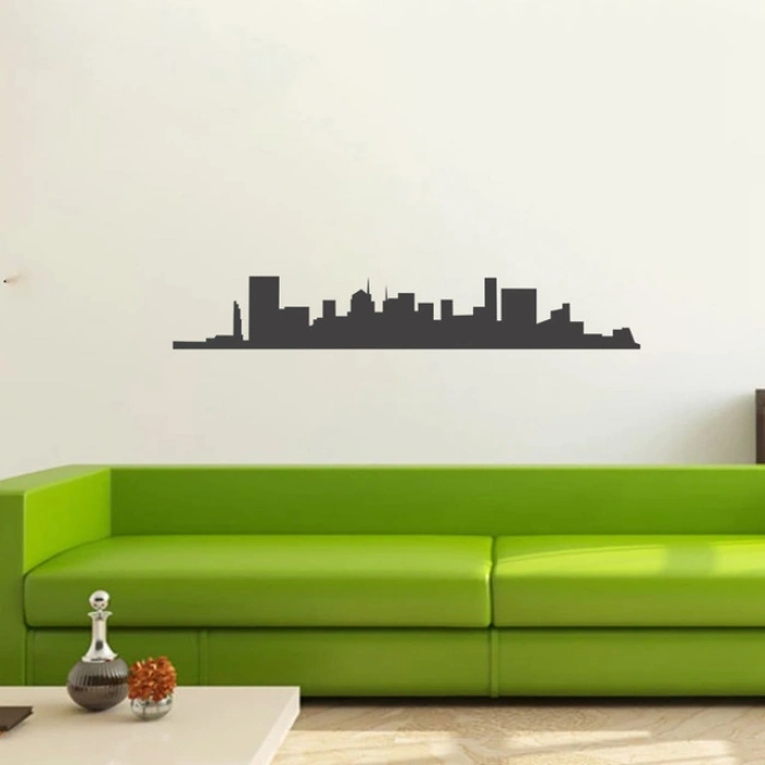 Şehir Silüet Sticker 120x20 Cm