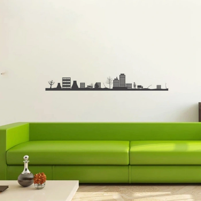 Şehir  Silüet Sticker 120x20 Cm