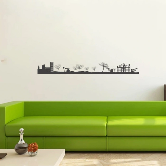 Şehir  Silüet Sticker 120x20 Cm