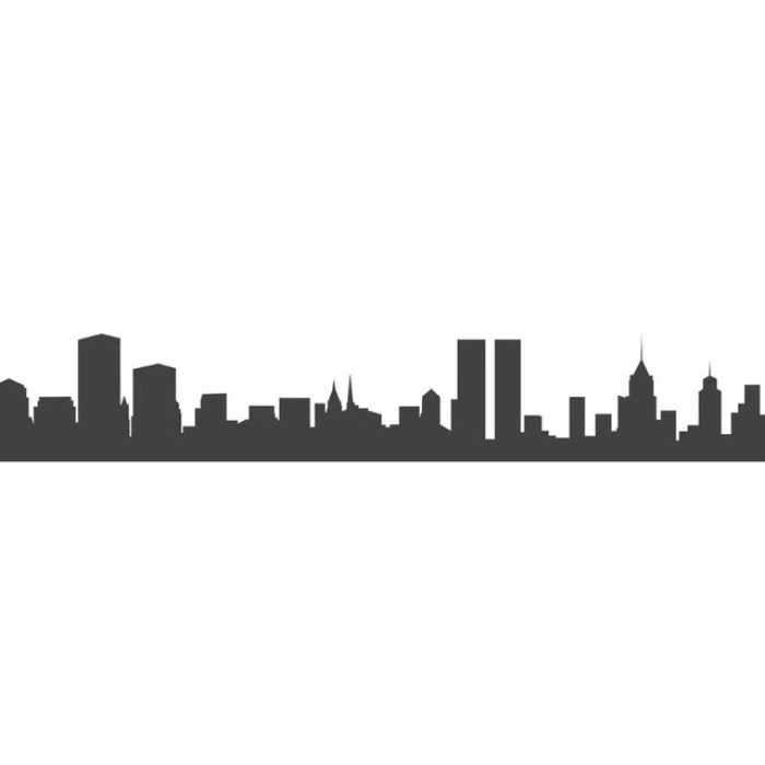Şehir  Silüet Sticker 120x20 Cm