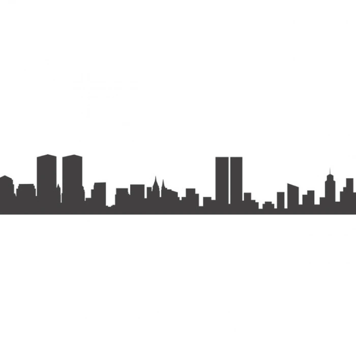 Şehir Silüet Sticker 120x20 Cm