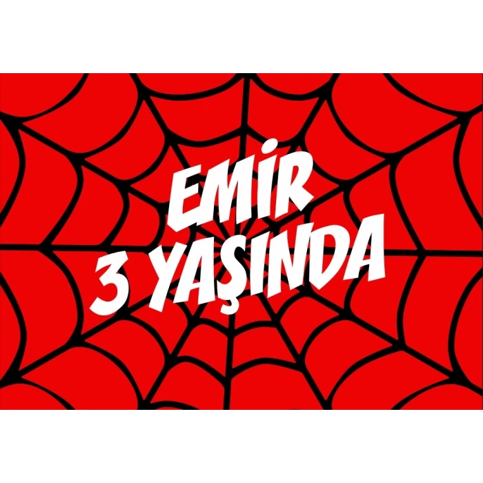 Örümcek Adam Temalı Doğum Günü Afişi 50X70 cm