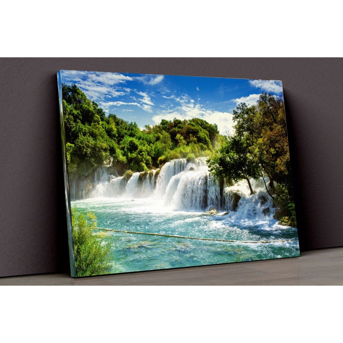 Şelale Ve Doğa Kanvas