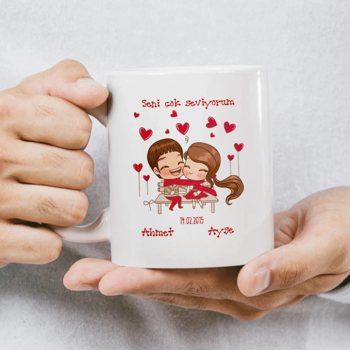Seni Çok Seviyorum Çöp Adam Çift Kupası