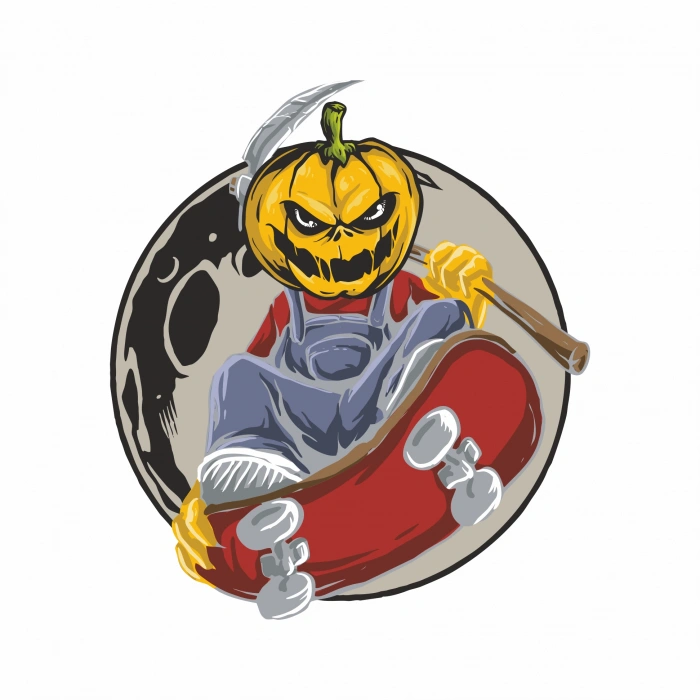 Serseri Balkabağı 2 Sticker 10x10 cmRenkli Sticker