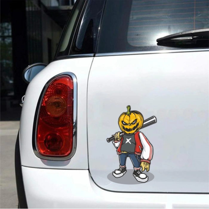 Serseri Balkabağı Sticker 10x10 cmRenkli Sticker