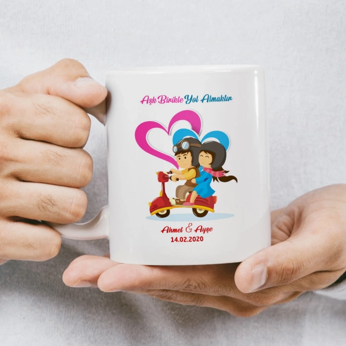 Sevgililer Günümüz Kutlu Olsun Balonlu Adam ve Kadın Kupası