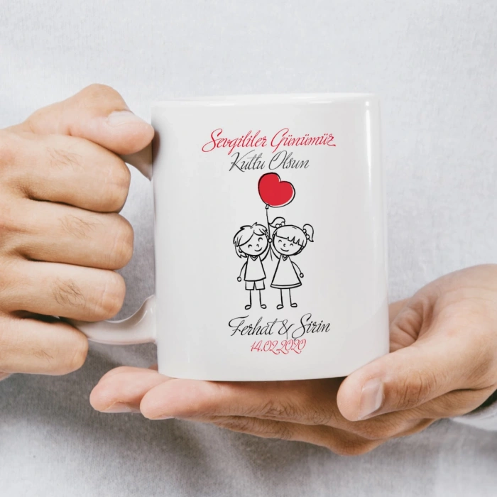 Sevgililer Günümüz Kutlu Olsun Kalpli Araba Kupası