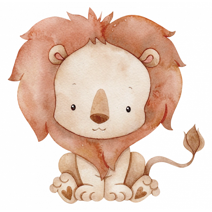 Sevimli Aslan Duvar Stickerı