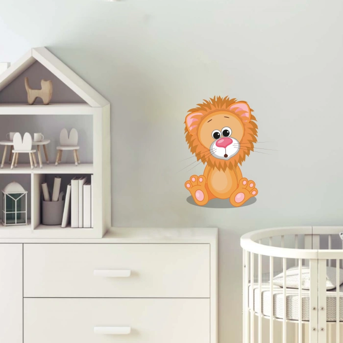 Sevimli Aslan Sticker