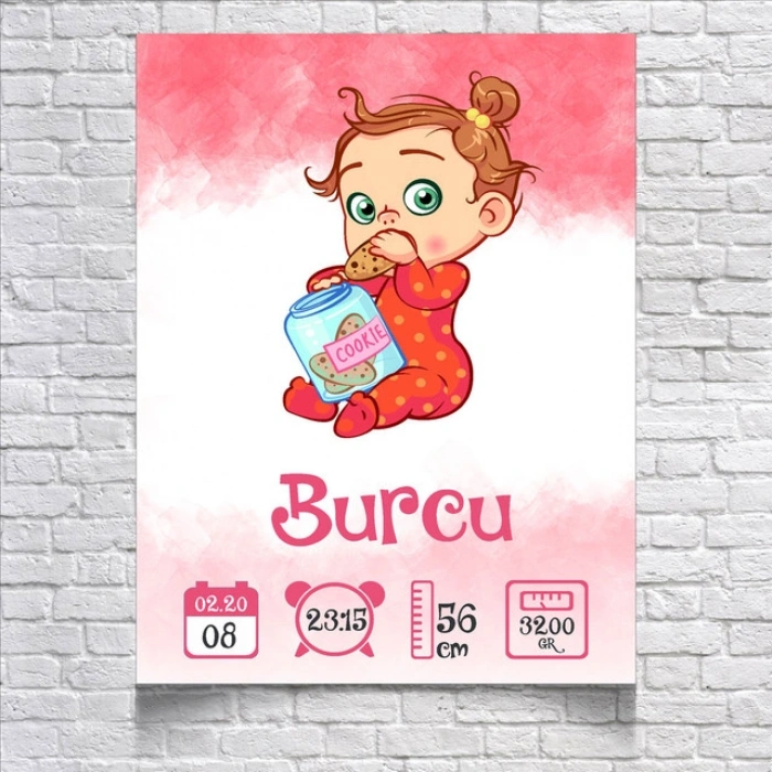 Sevimli Kız Temalı Yaş Panosu