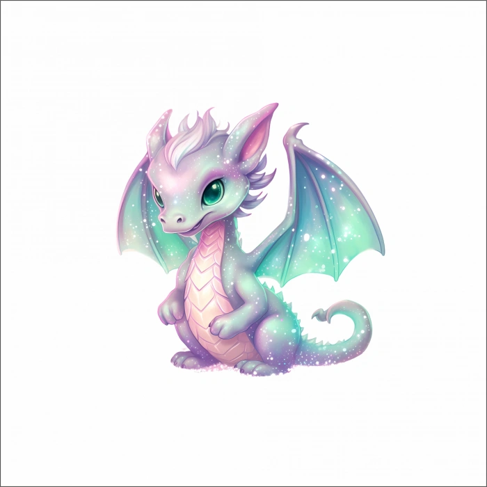 Sevimli Ejder Sticker 3