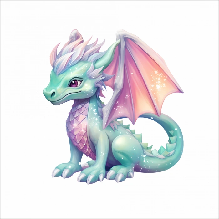 Sevimli Ejder Sticker 5