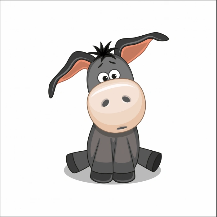 Sevimli Eşşek Sticker