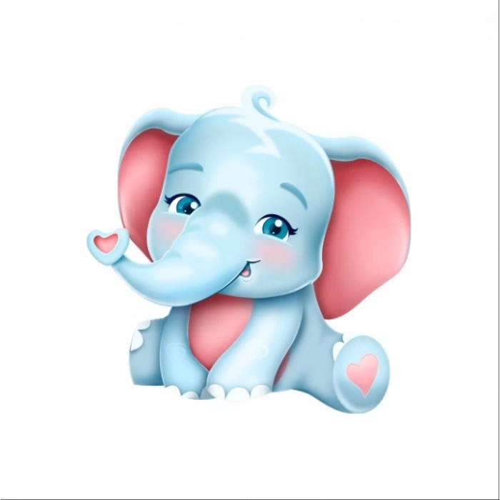 Sevimli fil Duvar Sticker