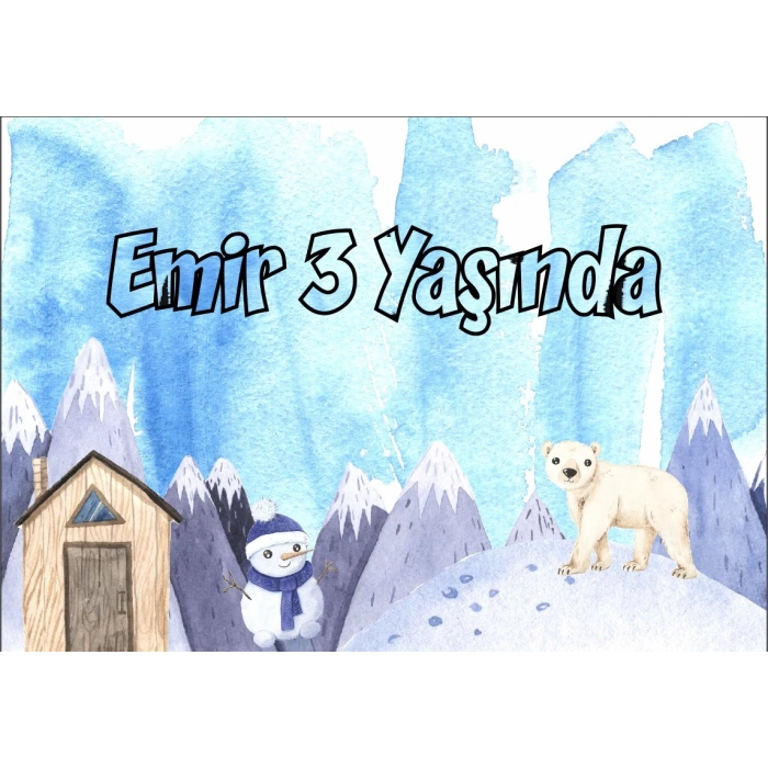 Resimli Çiçek Temalı Doğum Günü Afişi 50X70 cm