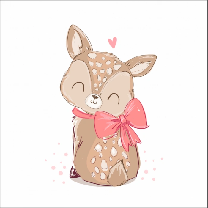 Sevimli Geyik Sticker