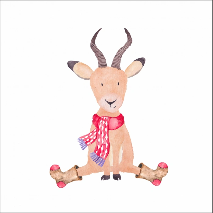 Sevimli Geyik Yılbaşı Sticker