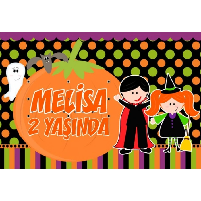 Hallowen Temalı Doğum Günü Afişi - 50x70 Cm