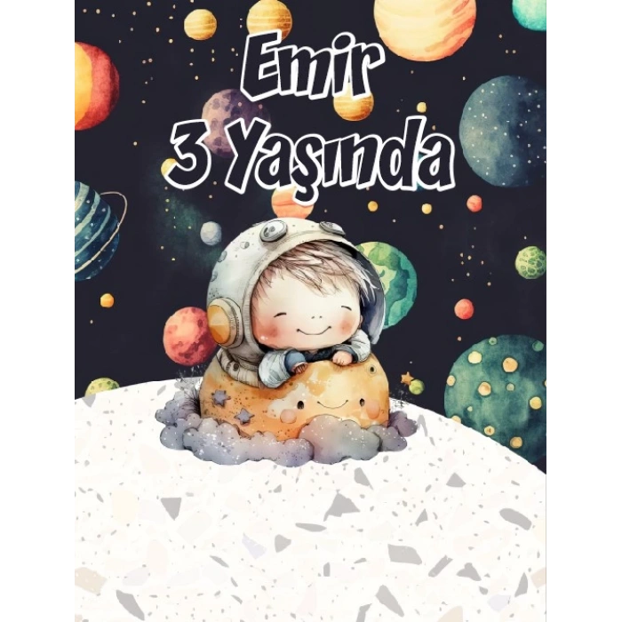 Uzay Temalı Doğum Günü Afişi 70X100 cm