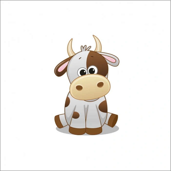 Sevimli İnek Sticker