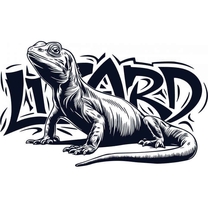 Lizard Kertenkele Sticker 10x10 cmRenkli Sticker