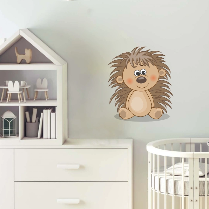 Sevimli Kirpi Sticker Duvar Sticker