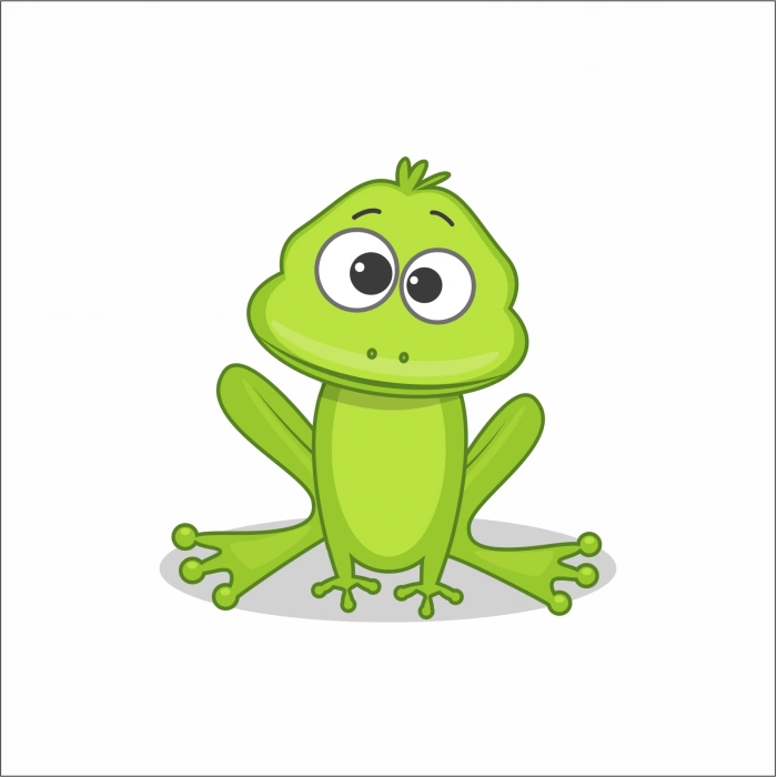 Sevimli Kurbağa Sticker