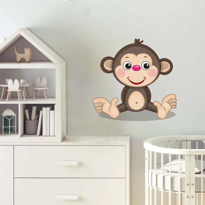 Sevimli Maymun Sticker