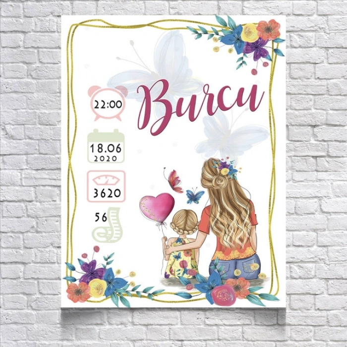 Anne ve Kız Temalı Yaş Panosu