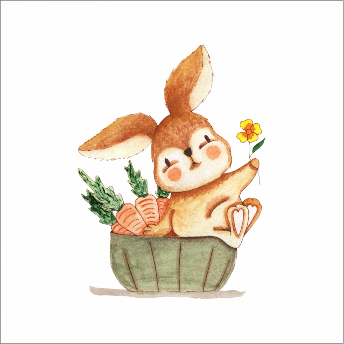 Sevimli Tavşan Duvar Sticker