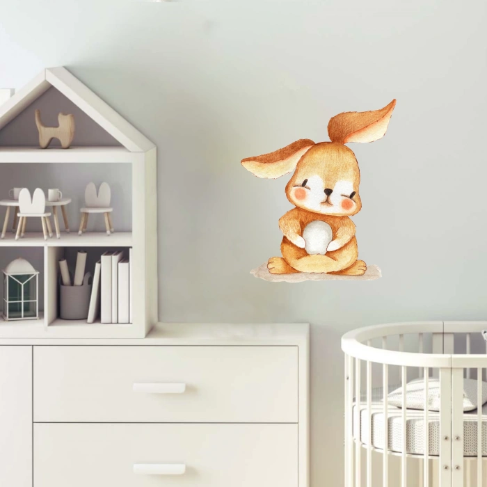 Sevimli Tavşan Duvar Sticker
