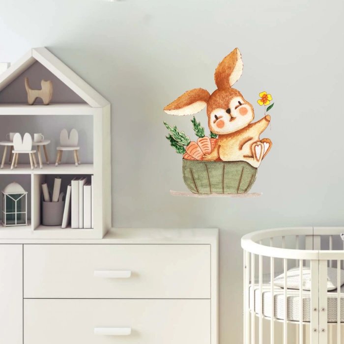 Sevimli Tavşan Duvar Sticker