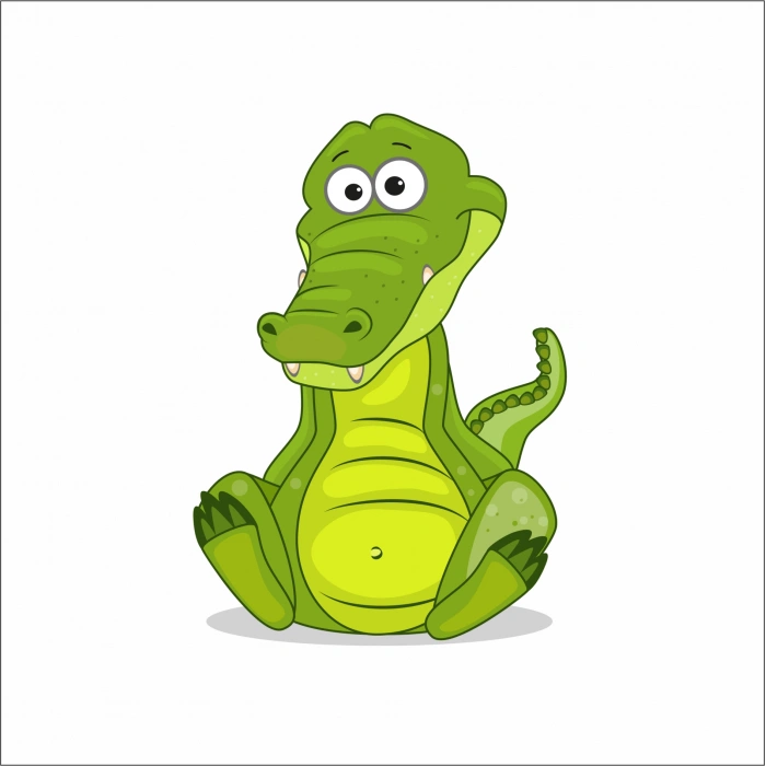 Sevimli Timsah Sticker