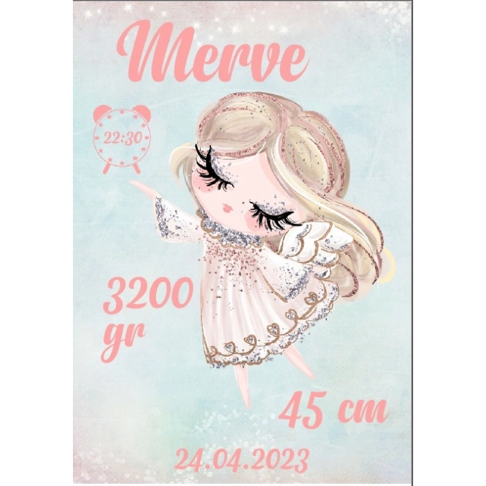 Sevimli Kız Temalı Yaş Panosu