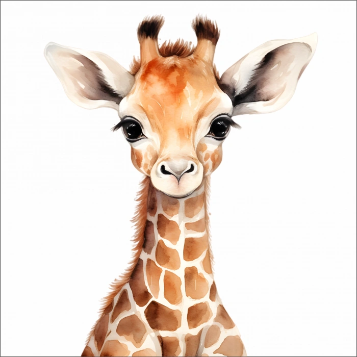 Sevimli Zürafa Sticker 1