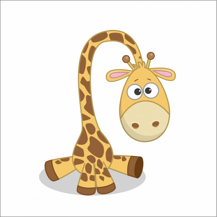 Sevimli Zürafa Sticker