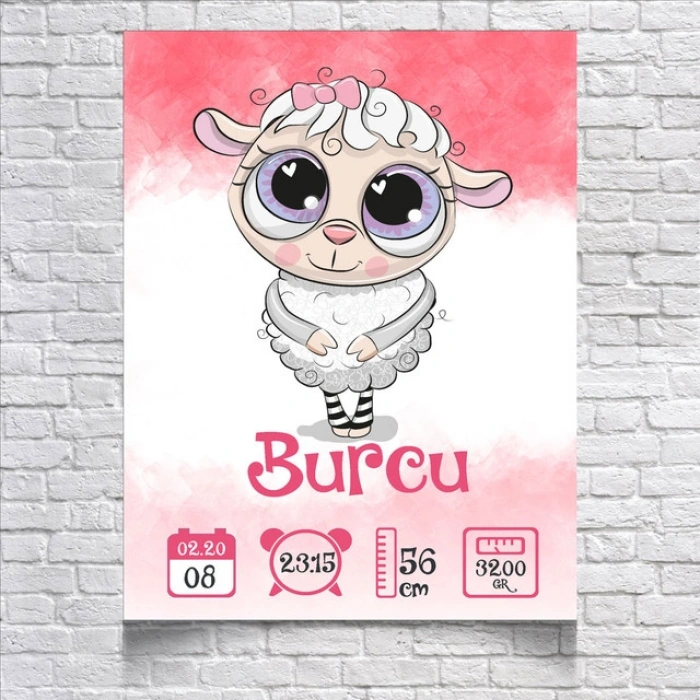 Sevimli Kuzu Temalı Yaş Panosu