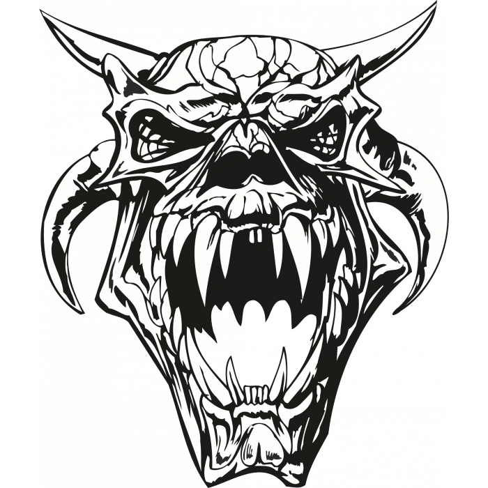 şeytan 2 Kurukafa Sticker 10x10 cmRenkli Sticker