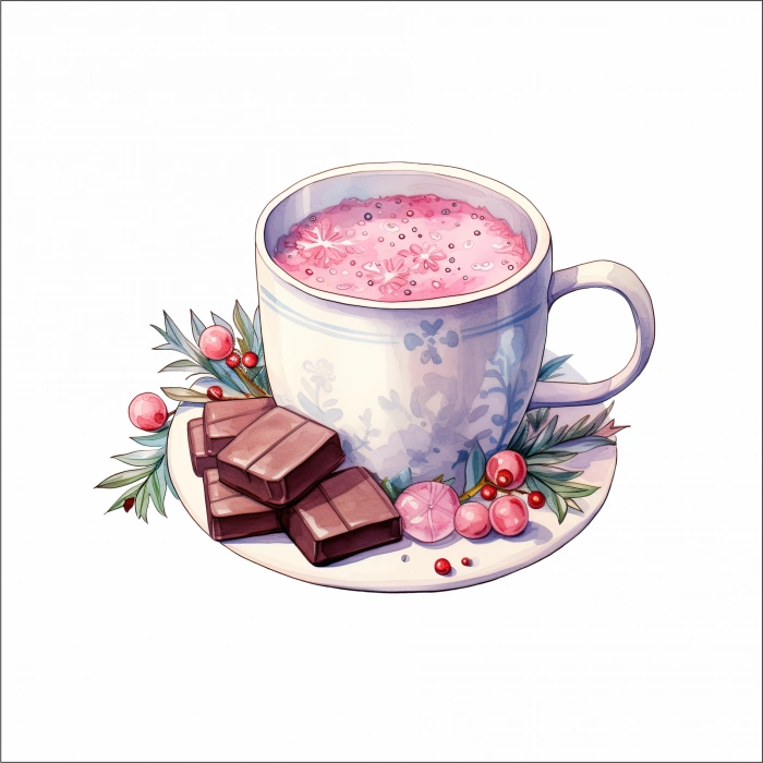 Sıcak Kakao ve Çikolata Duvar Stickerı