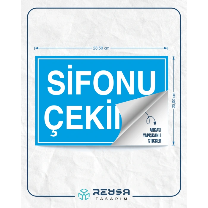 Sifonu Çekiniz Sticker 20X28 Cm