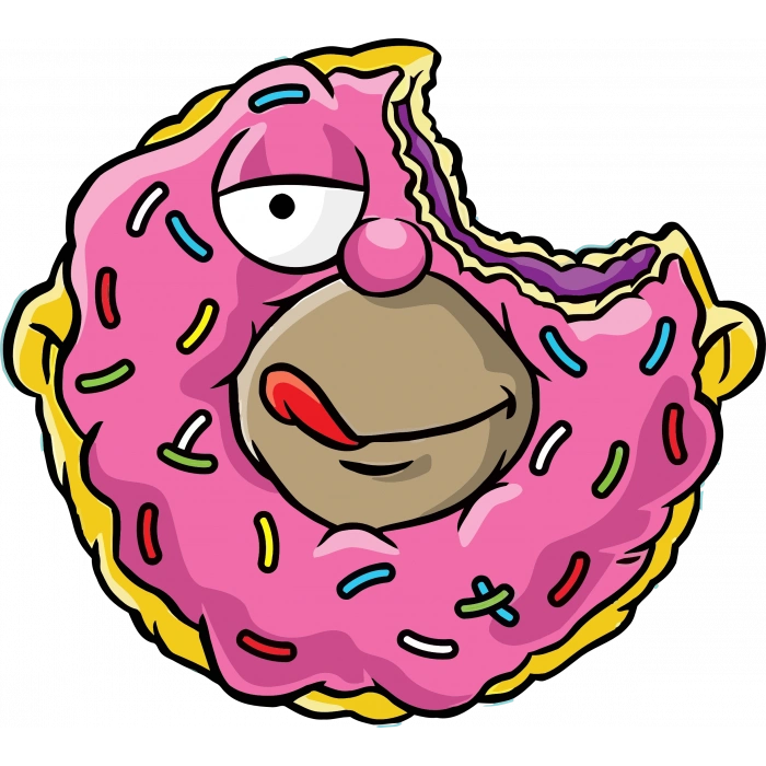 donut sticker 10x10 cmRenkli Sticker