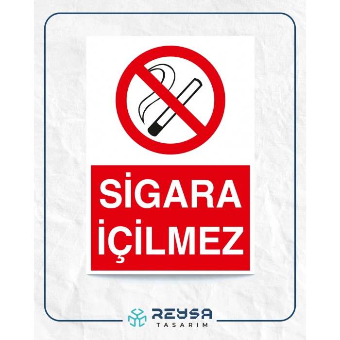 Sigara İçilmez Sticker 20X28 Cm